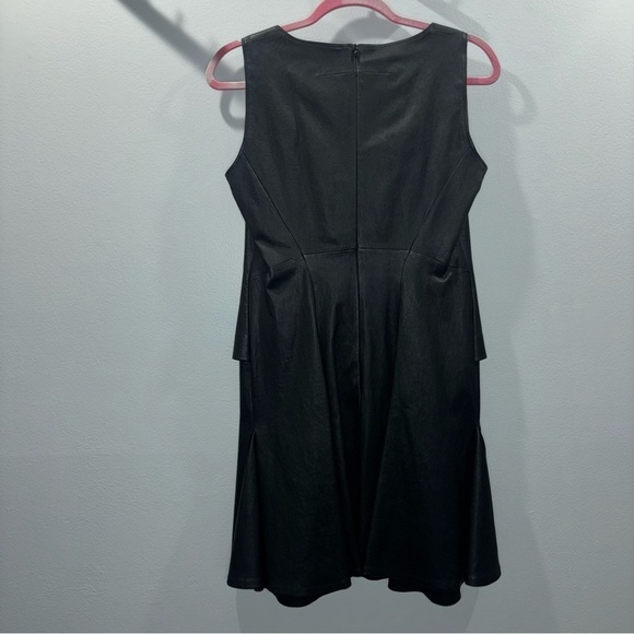 Givenchy Leather Dress- 100% Lamb Leather Black Sleeveless Dress Size 42 / US 8 - Picture 6 of 13